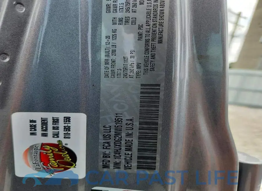 1C4HJXDG2MW619511# 12