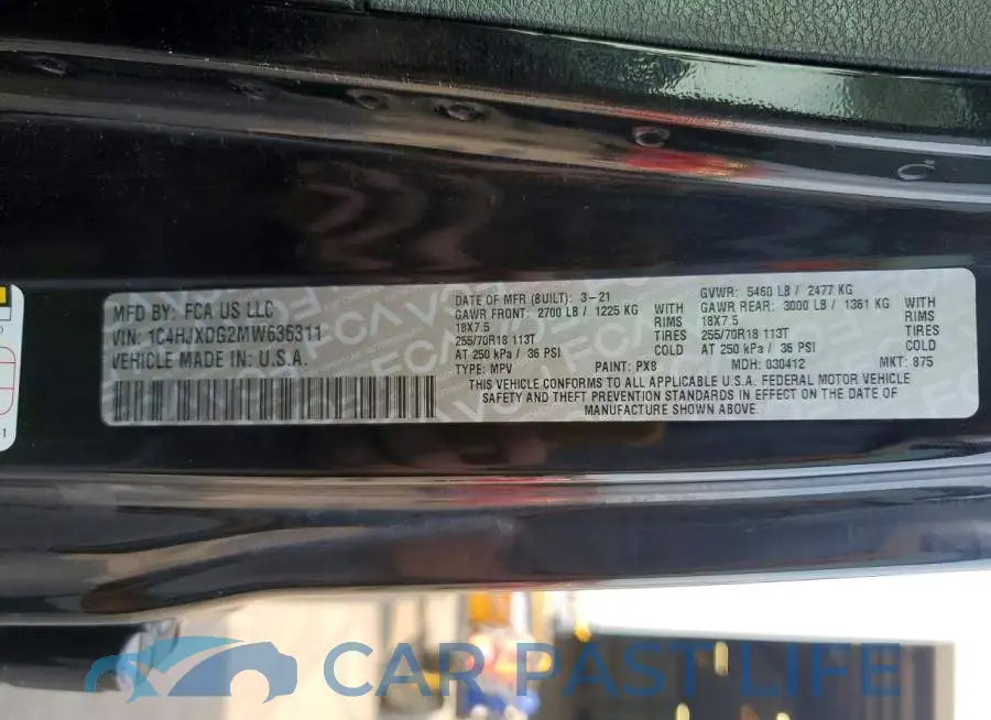 1C4HJXDG2MW636311# 12