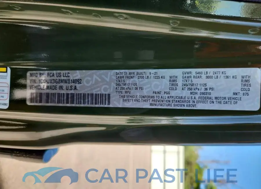 1C4HJXDG8MW814092# 13
