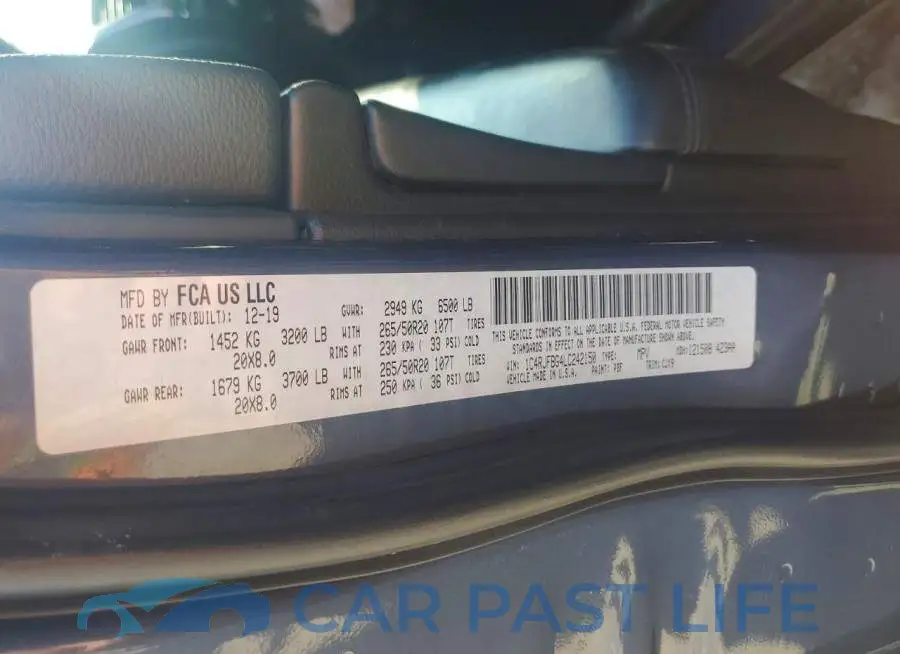 1C4RJFBG4LC242150# 13