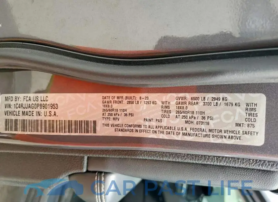 1C4RJJAG0P8901953# 13