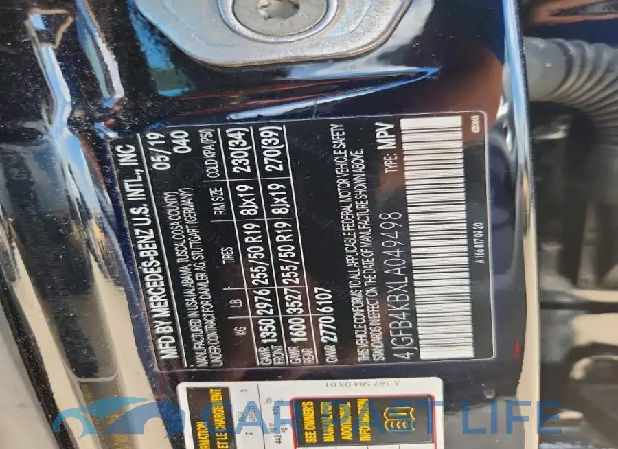 4JGFB4KBXLA049498# 13