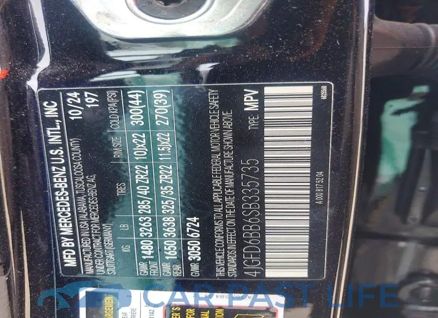 4JGFD6BB6SB335735# 13
