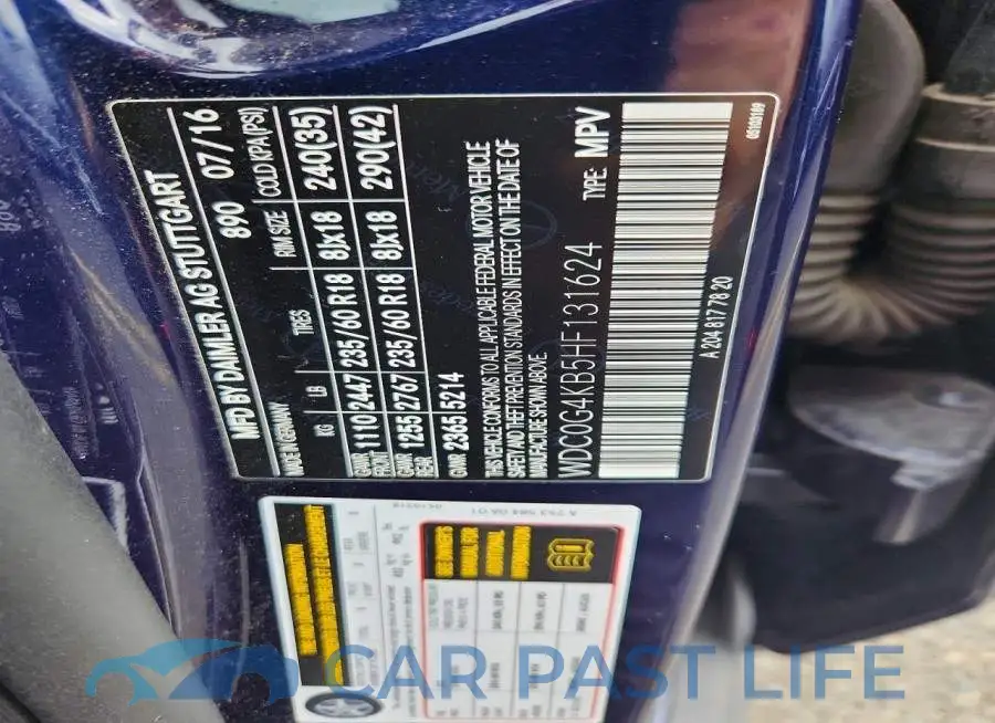 WDC0G4KB5HF131624# 13