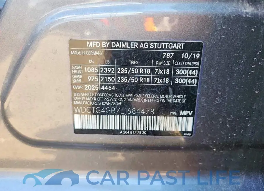 WDCTG4GB7LJ684478# 12