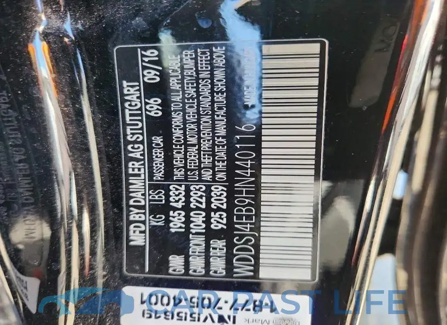 WDDSJ4EB9HN440116# 12