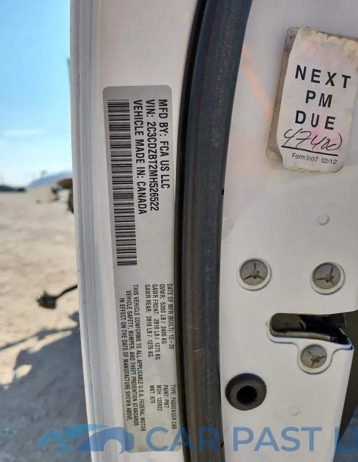 2C3CDZBT2MH526522# 12