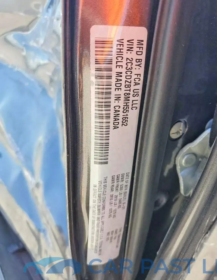 2C3CDZBT8MH551652# 12