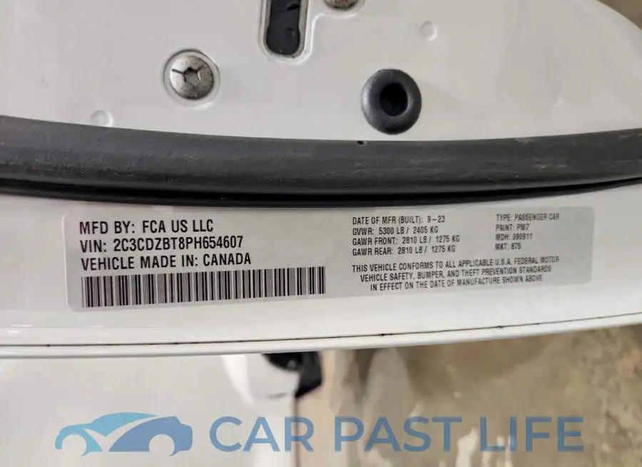 2C3CDZBT8PH654607# 13