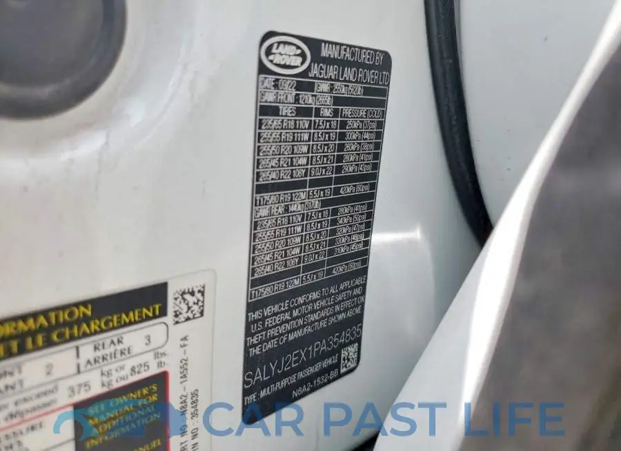 SALYJ2EX1PA354835# 13