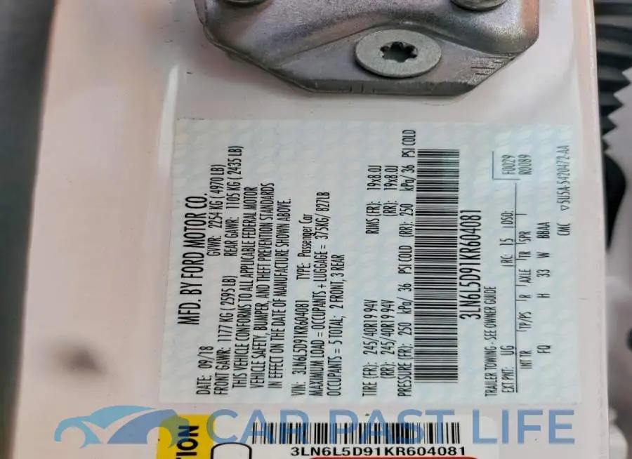 3LN6L5D91KR604081# 12