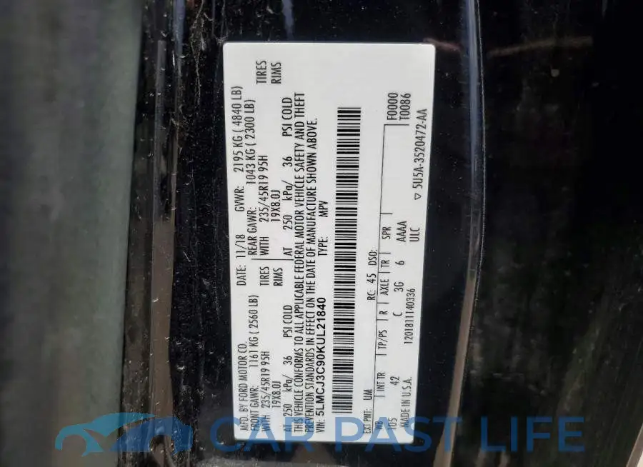 5LMCJ3C90KUL21840# 13