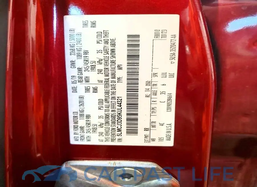 5LMCJ3D95KUL44321# 13
