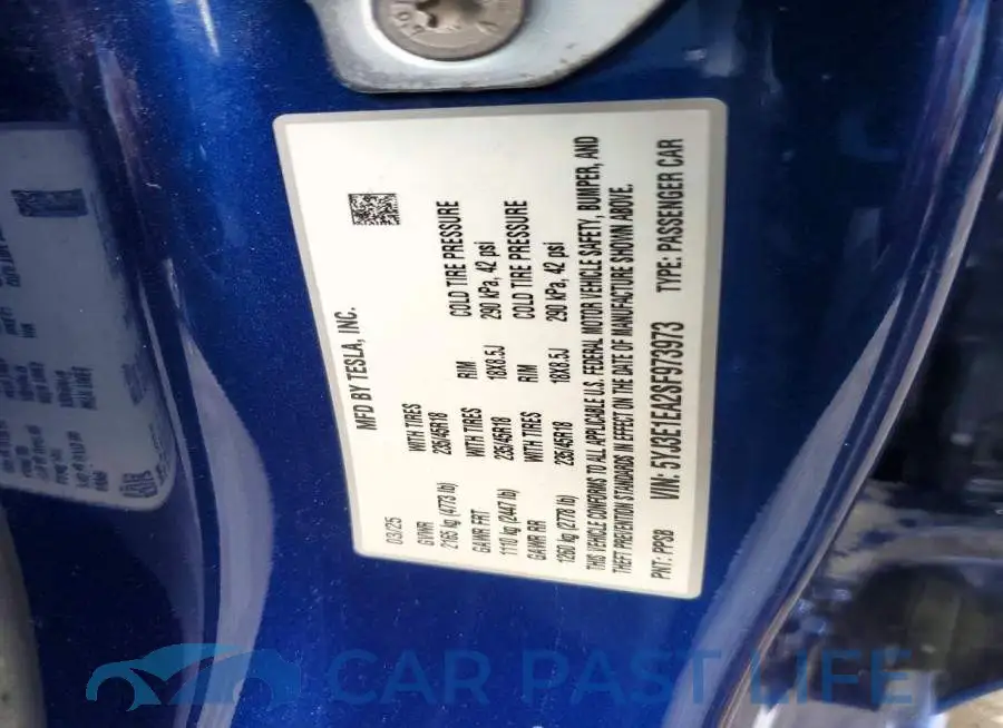 5YJ3E1EA2SF973973# 13