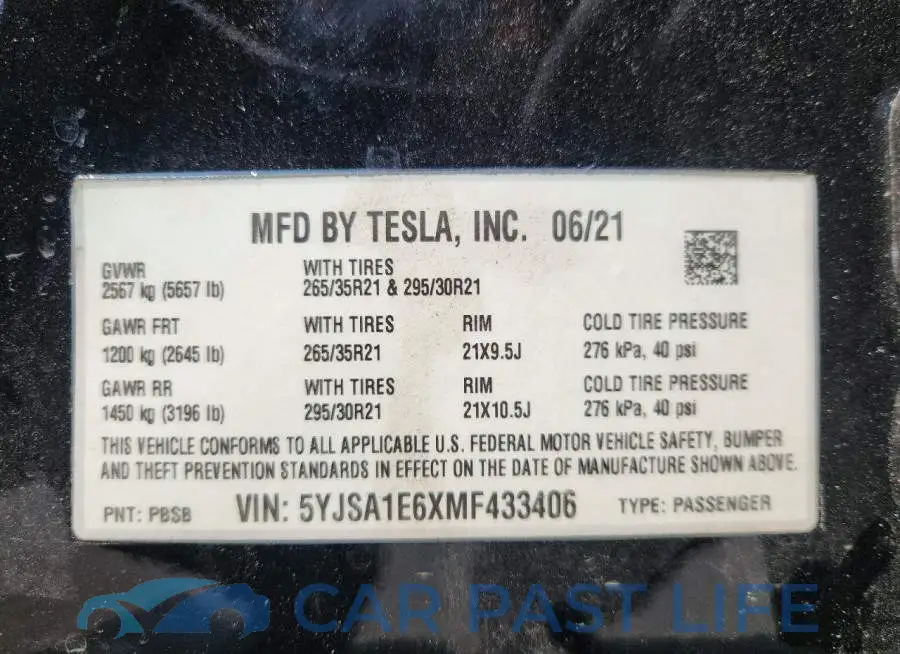 5YJSA1E6XMF433406# 13