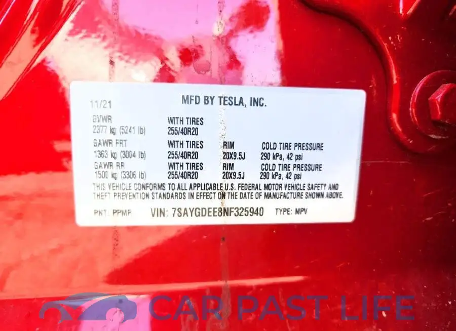 7SAYGDEE8NF325940# 13