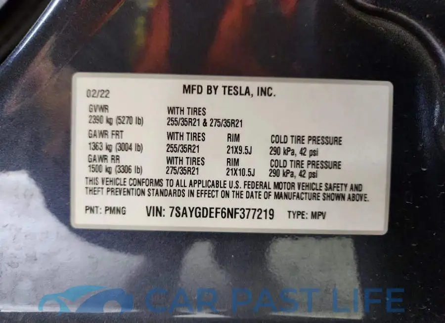 7SAYGDEF6NF377219# 13