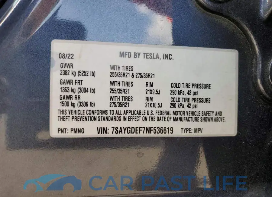 7SAYGDEF7NF536619# 14