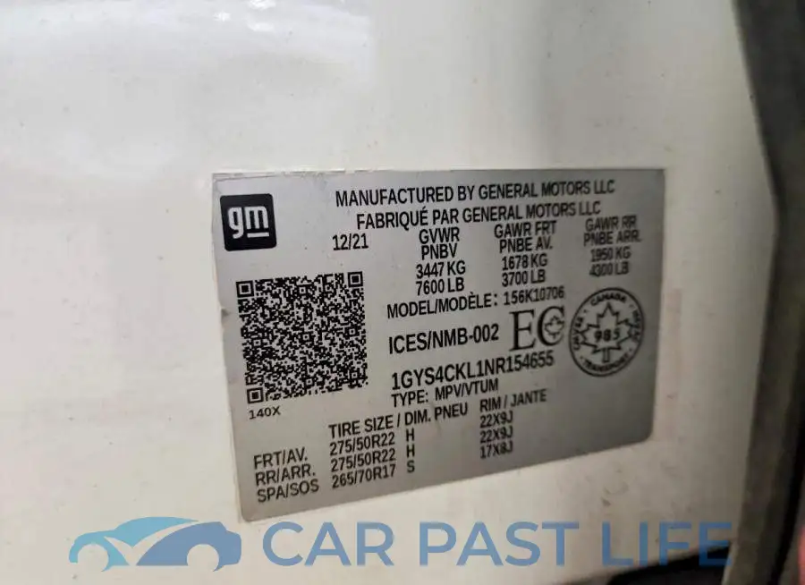 1GYS4CKL1NR154655# 13