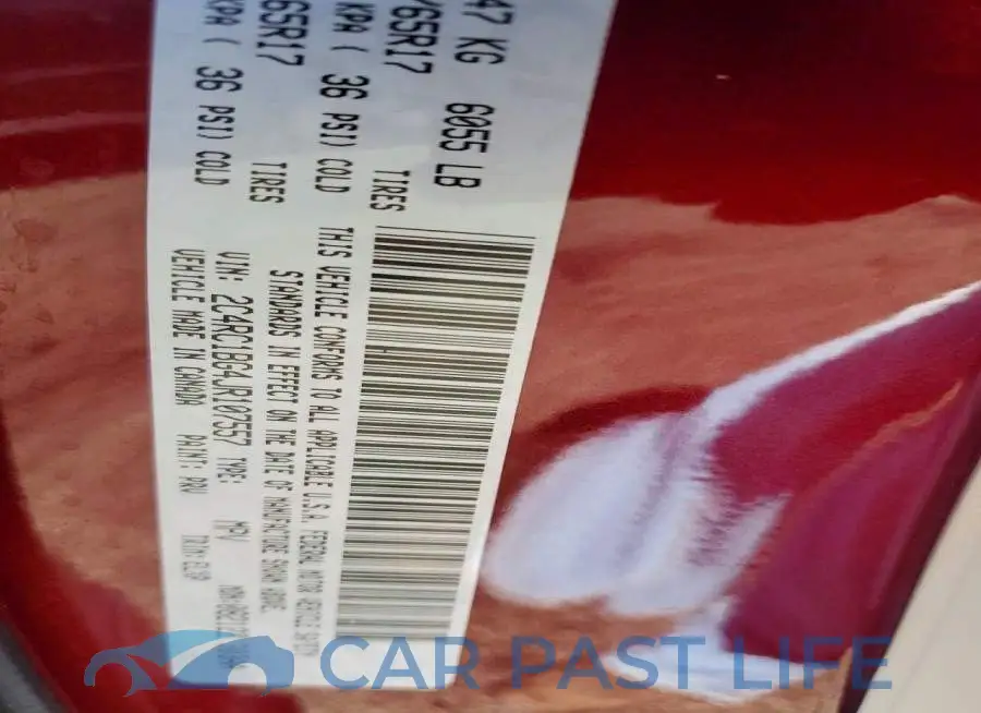 2C4RC1BG4JR107557# 12