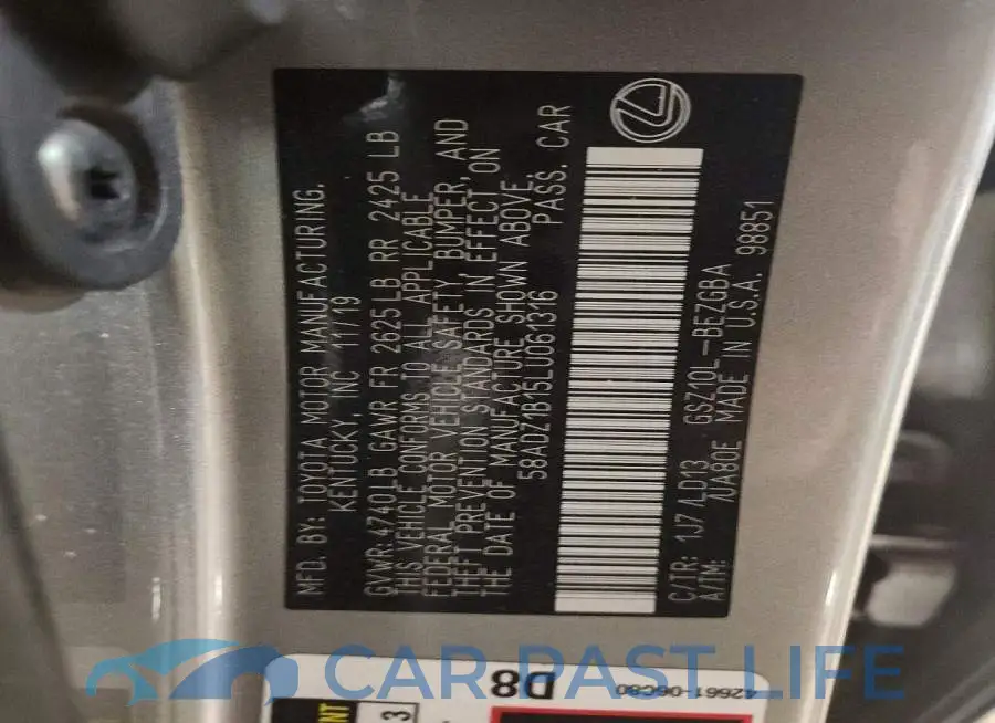 58ADZ1B15LU061316# 12