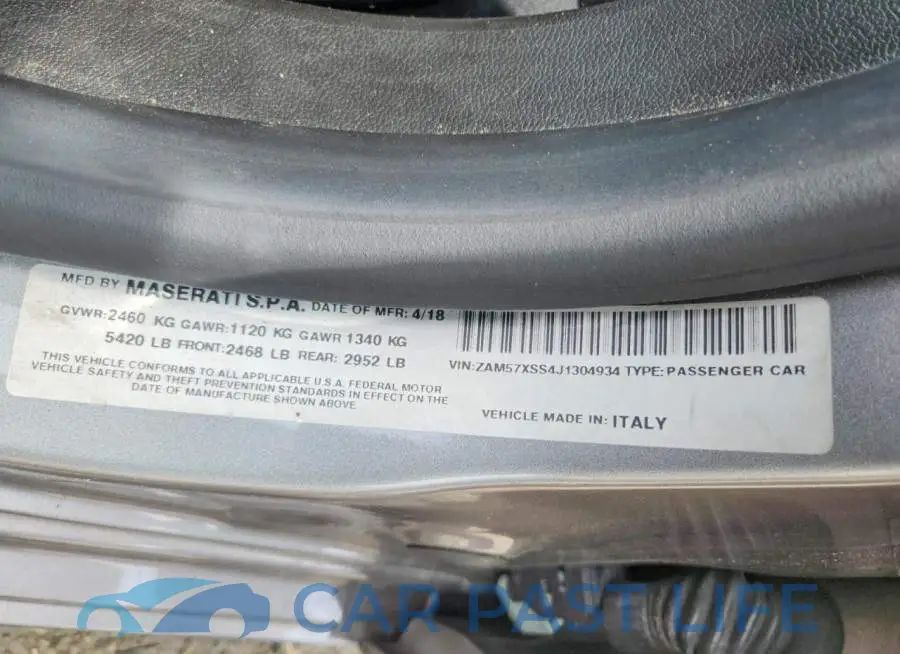 ZAM57XSS4J1304934# 12