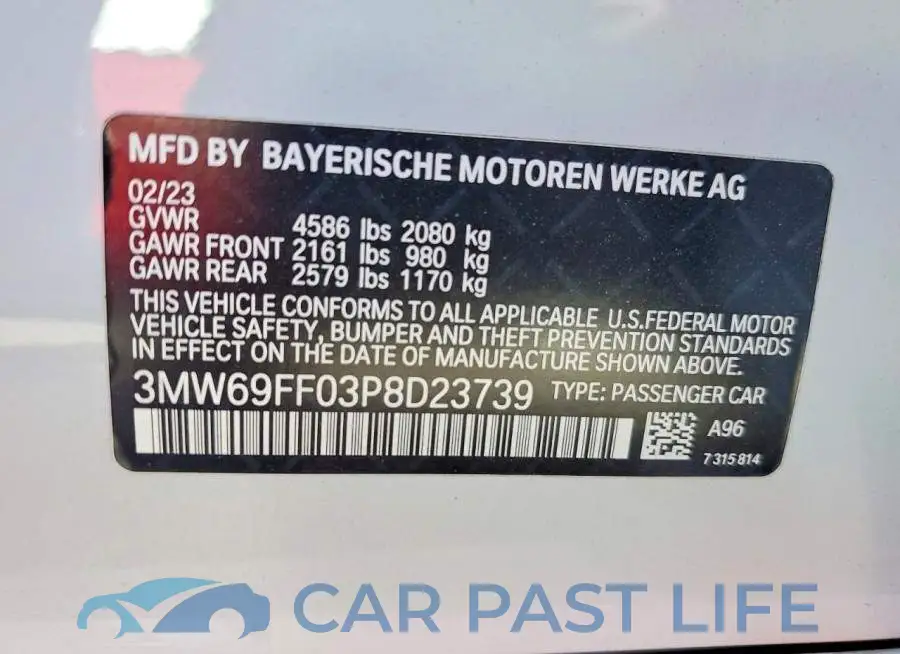 3MW69FF03P8D23739# 12