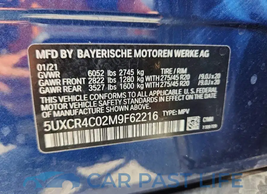 5UXCR4C02M9F62216# 13