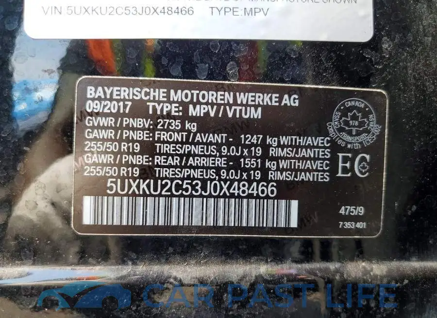 5UXKU2C53J0X48466# 14