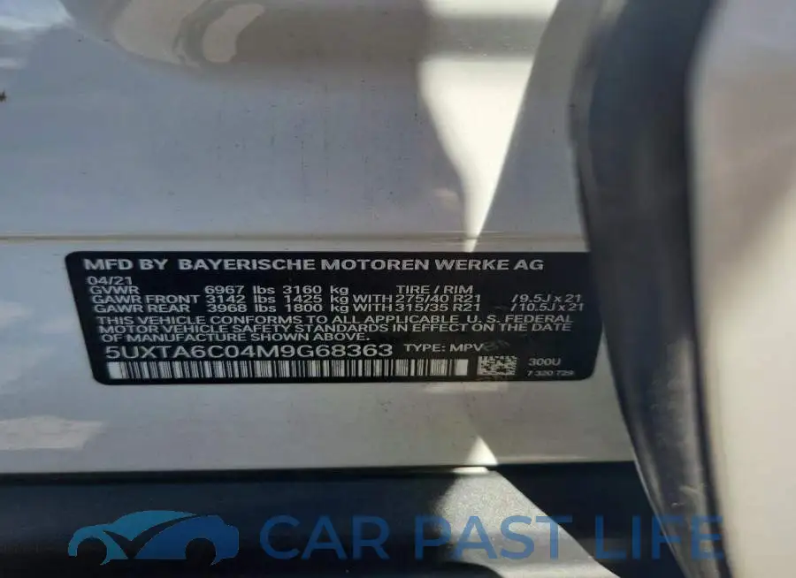 5UXTA6C04M9G68363# 13