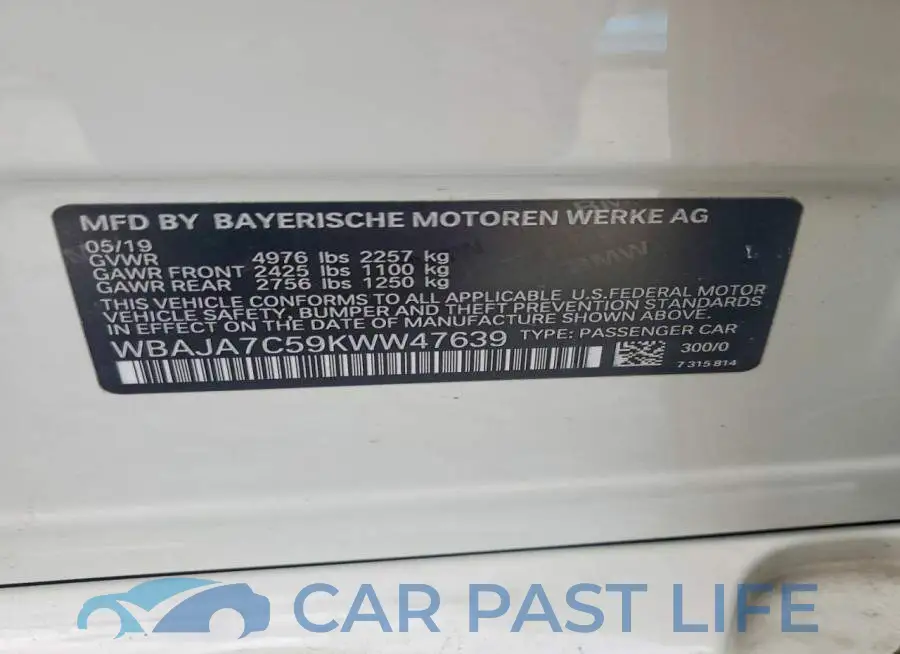 WBAJA7C59KWW47639# 12