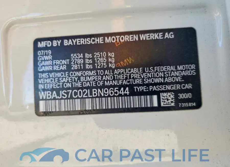 WBAJS7C02LBN96544# 12
