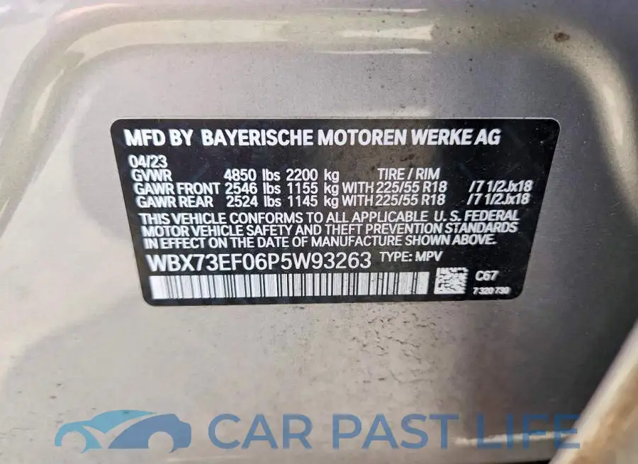 WBX73EF06P5W93263# 12