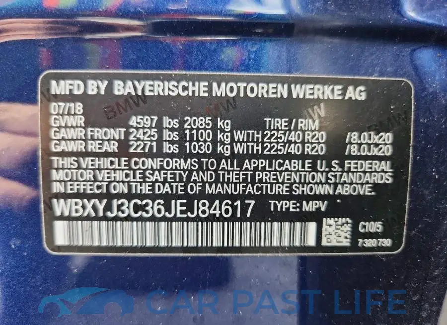 WBXYJ3C36JEJ84617# 13