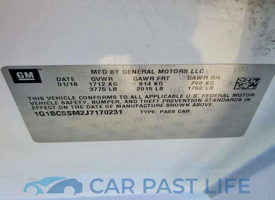 1G1BC5SM2J7170231# 13