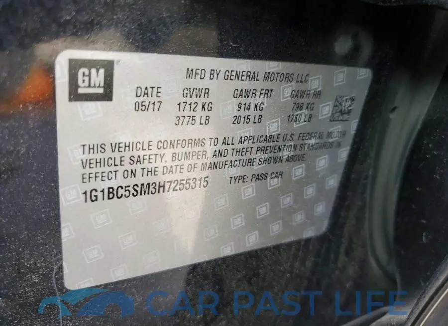1G1BC5SM3H7255315# 12
