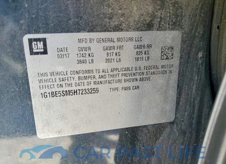1G1BE5SM5H7233259# 12