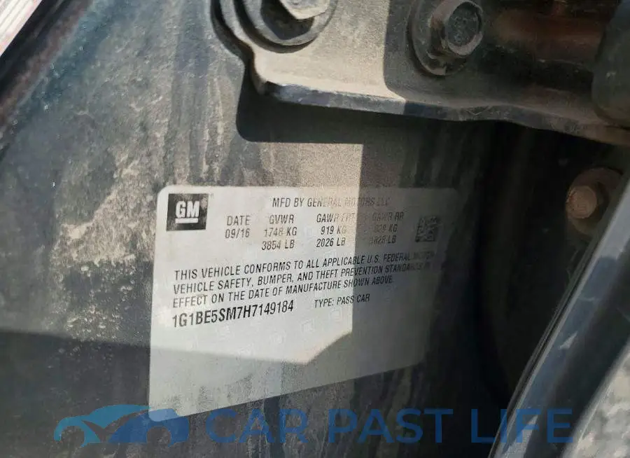 1G1BE5SM7H7149184# 12