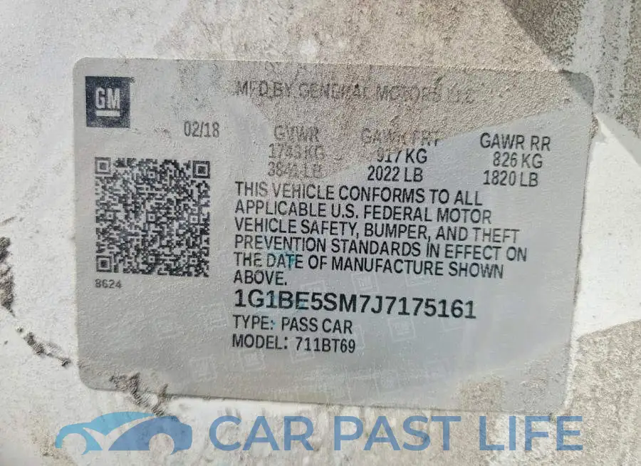 1G1BE5SM7J7175161# 12