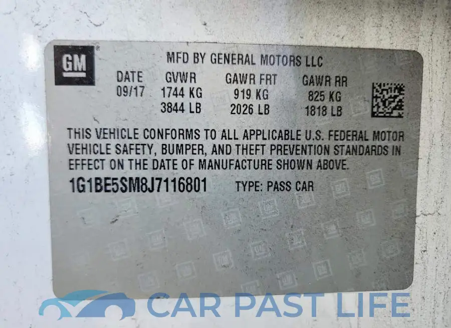 1G1BE5SM8J7116801# 12