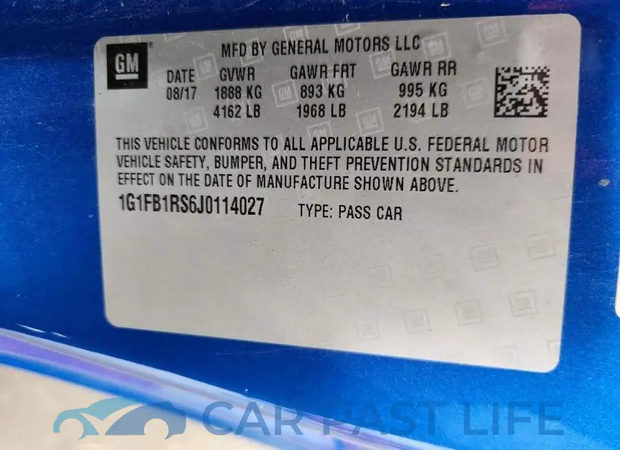 1G1FB1RS6J0114027# 12