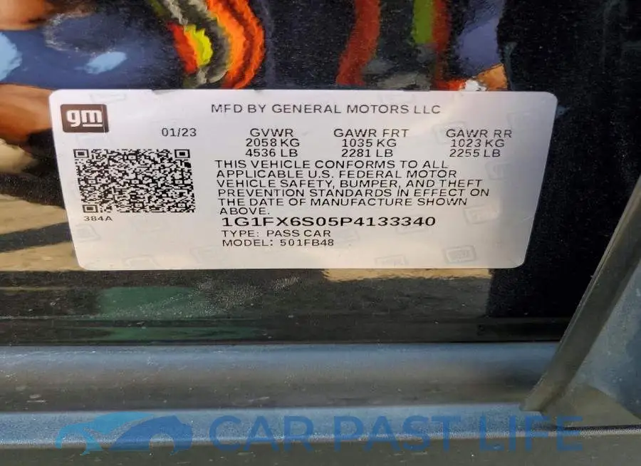 1G1FX6S05P4133340# 12