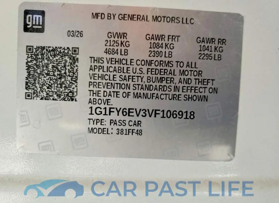 1G1FY6EV3VF106918# 13