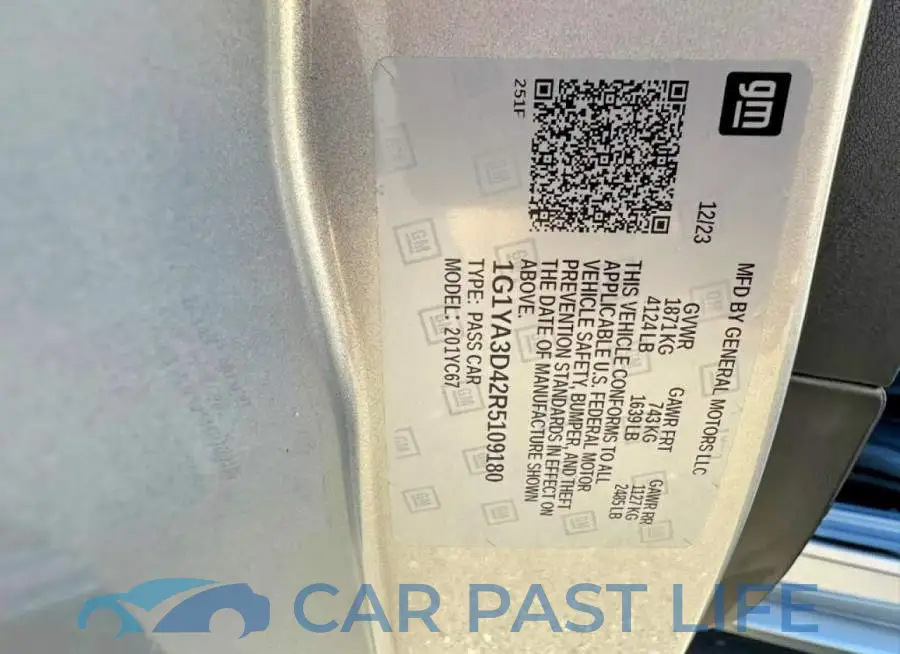 1G1YA3D42R5109180# 10