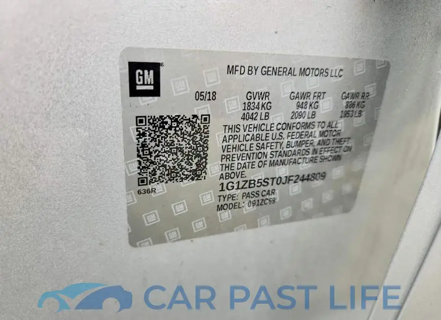 1G1ZB5ST0JF244809# 12
