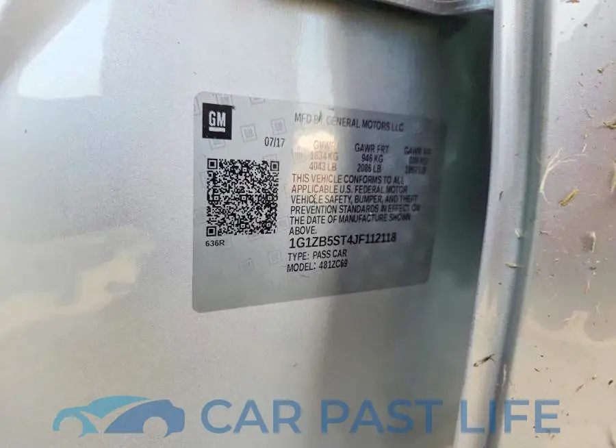 1G1ZB5ST4JF112118# 12