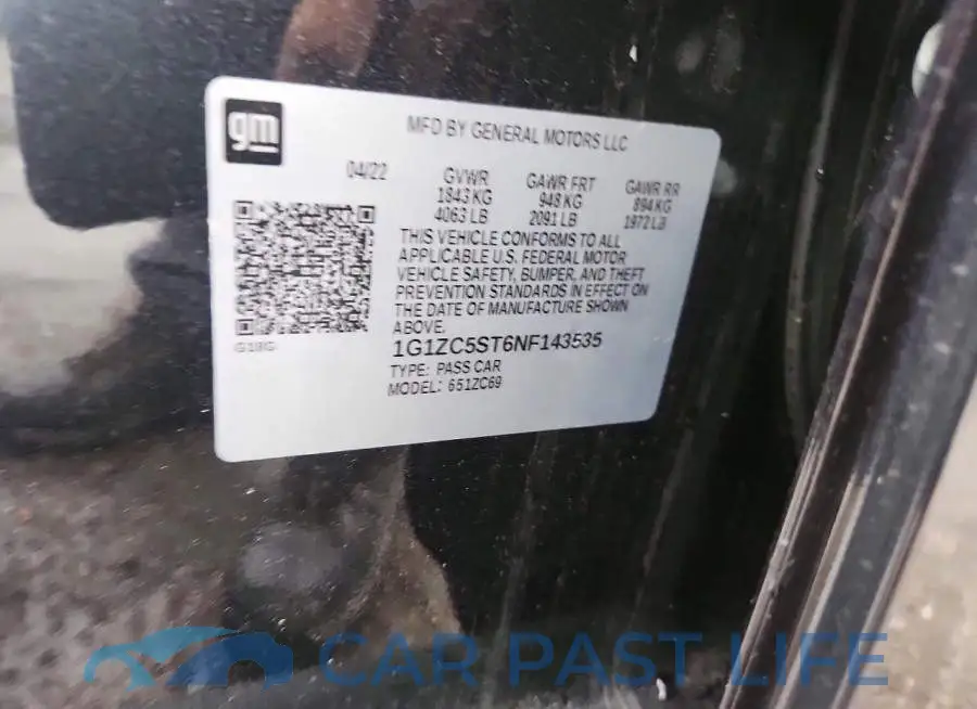 1G1ZC5ST6NF143535# 12