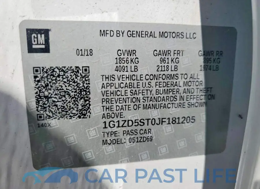 1G1ZD5ST0JF181205# 12
