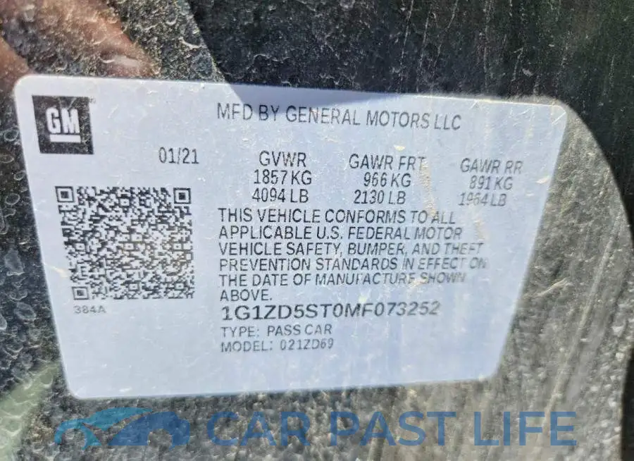 1G1ZD5ST0MF073252# 12
