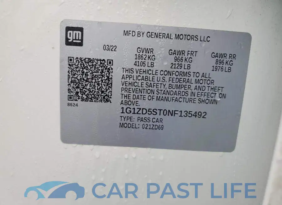1G1ZD5ST0NF135492# 12
